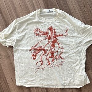 Daydreamer Cream Tee with Rust Rodeo Graphic